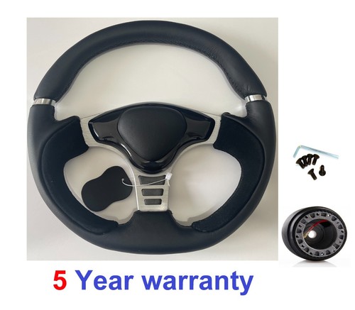 Leather suede steering - steering, wheel